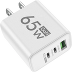 GaN PD Fast Charger with Type C and USB Ports 3 in 1 Quick Charging Adapter for iPhone 15  Samsung Huawei Xiaomi Mobile Devices