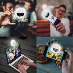 LED Light Ring with USBcharging Phone Lens Selfie Light Mini Circular Fill Light Clip Compatible with iPhone Samsung Xiaomi Poco