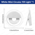 LED Light Ring with USBcharging Phone Lens Selfie Light Mini Circular Fill Light Clip Compatible with iPhone Samsung Xiaomi Poco