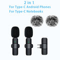 New Wireless Lavalier Microphone Portable Audio Video Recording Mini Microphone for iPhone Android PC Camera Live Gaming Phone