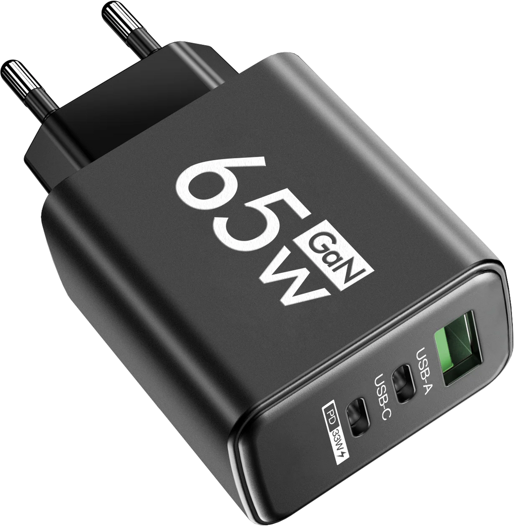 GaN PD Fast Charger with Type C and USB Ports 3 in 1 Quick Charging Adapter for iPhone 15  Samsung Huawei Xiaomi Mobile Devices