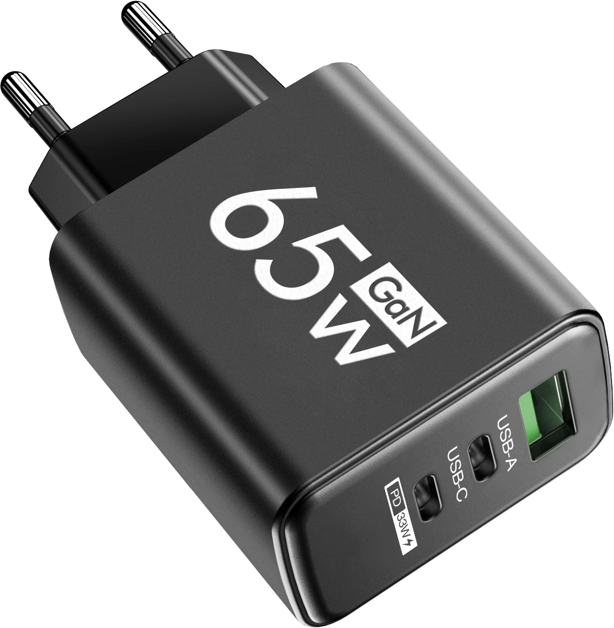 GaN PD Fast Charger with Type C and USB Ports 3 in 1 Quick Charging Adapter for iPhone 15  Samsung Huawei Xiaomi Mobile Devices